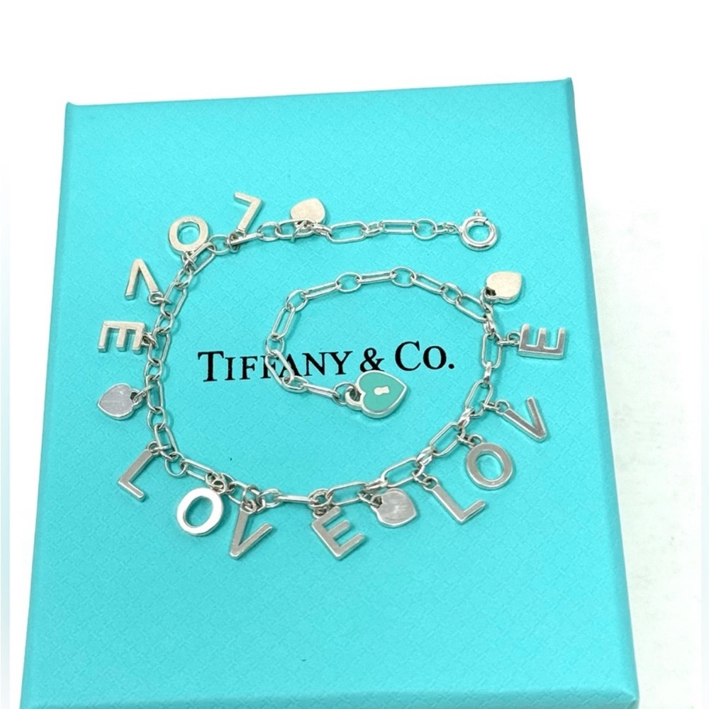 Tiffany & Co LOVE LOVE LOVE Bracelet, Sterling Silver, New, Love Collection - Picture 3 of 4